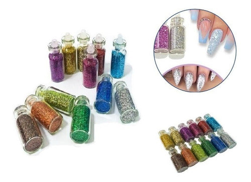 ILUMINA-2 Set X12 Glitter Strass Gibre Surtidos Para Decoración De Uña 0