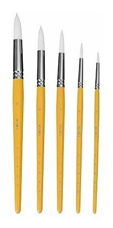 HIMI Set of 5 Gouache Watercolor Brushes - Yellow 2