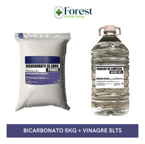 Combo Bicarbonato De Sodio 5kg + Vinagre De Limpieza 5 L 1