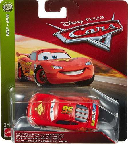 Disney Cars - Rayo Mcqueen Con Llantas De Carreras - Mattel 1