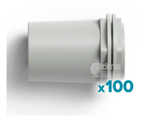 Pack of 100 PVC 20mm 3/4 Connector for Rigid Pipe Electrical Tube 1