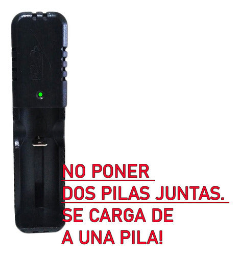 HDW Cargador De Pilas 18650 16340 18500 Linterna Litio 1 Slot 1