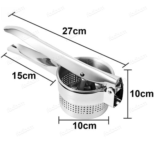 Espremedor Amassador De Batatas Purê Profissional Aço Inox 2