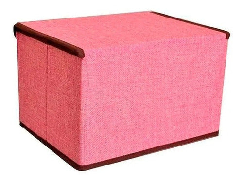 Home Basics Organizer Storage Box in Linen Fabric 45x30 20