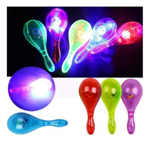 CentraLed Maracas Luminosas Led Multicolor Cotillon Luminoso X20 1