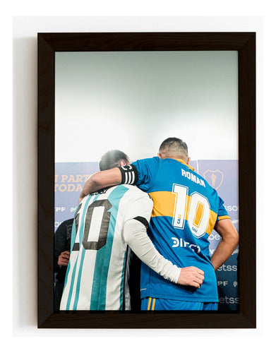 Messi and Riquelme Front Argentina Boca - Madrid Deco Framed Picture 9