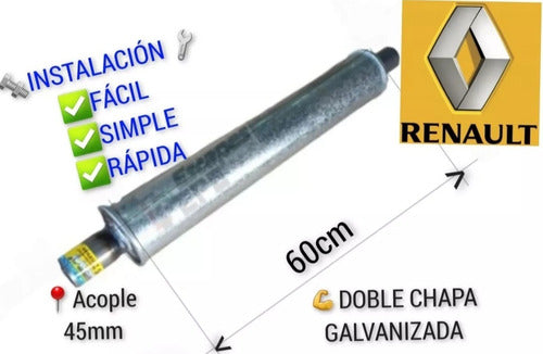 Silenciador Delantero  Sandero Duster + Kit De Instalación 1