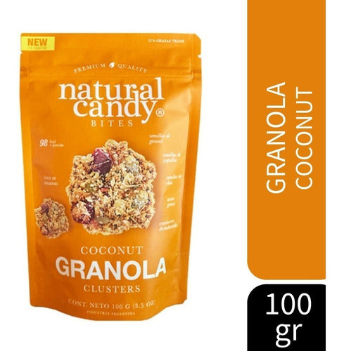 Coconut Granola Clusters Natural Candy Bites 100g 0