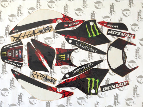 West Coast Honda XR 125 Thick Laminated Graphics Kit 1