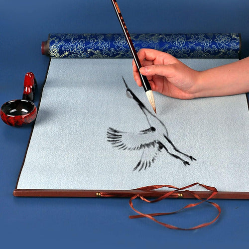 Flylin Reusable Chinese Calligraphy Practice Cloth - Blue 1