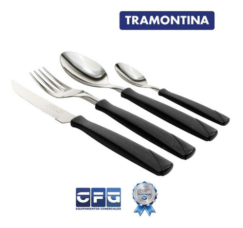 Set of 3 Tramontina New Kolor Black Table Spoons 5
