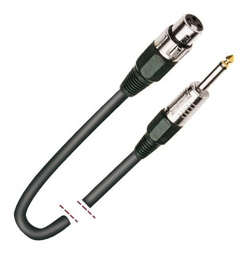 Mark Cable De Micrófono Xlr3 Hembra - Jack 1/4'' 10m 0