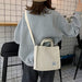Set of 2 Small Women's Handbags Crossbody Shoulder Bag in Soft Corduroy Fabric 8