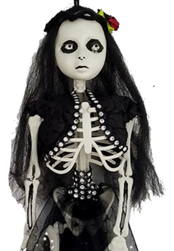 Halloween Black Widow Skeleton Doll Hanging Decoration 0