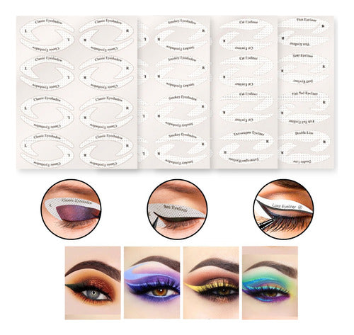 Sticker Stencil for Eyeliner and Eyeshadow 2 Sheets 0