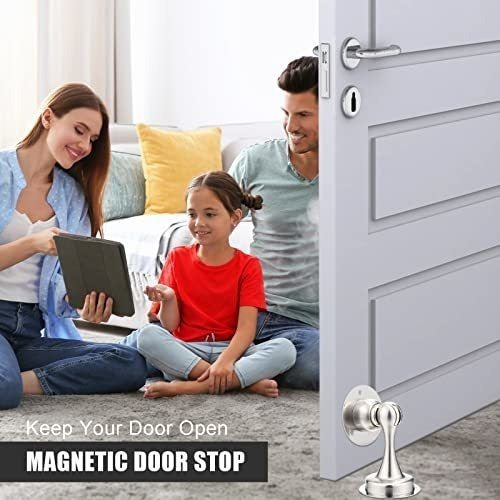 12 Topes Magneticos Para Puertas - Acero Inoxidable. 5