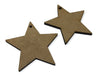 Pack of 100 Laser-Cut 8cm MDF Stars with Hanging Hole 0