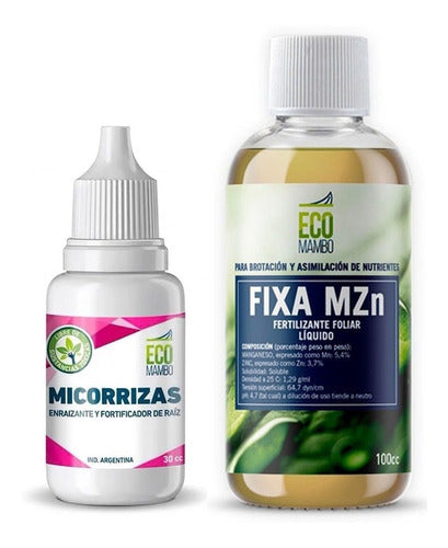 Ecomambo Micorrizas 30cc with Fixa MZn Organic Fertilizer 100cc 0