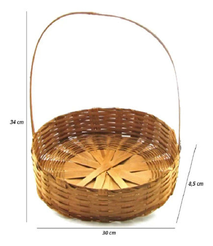 Cesta Redonda De Bambu 30cm 1