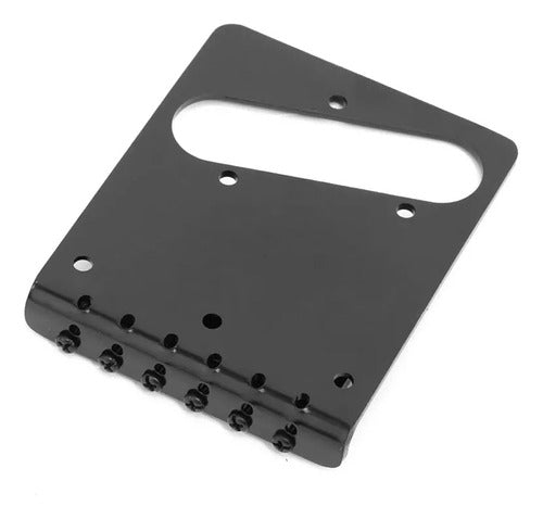 Ponte Para Guitarra Telecaster Com Carrinhos Preto. 4