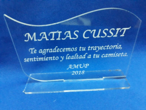 Trofeo Souvenir Placa Conmemorativa Acrilico 1