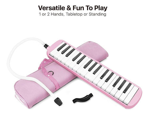 Flexzion Melodica 32 Teclas (rosa) Pianica Blow Piano Teclad 1