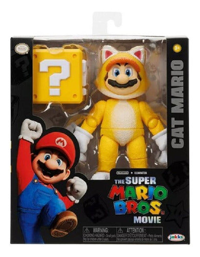 Muñecos Super Mario Bros. La Pelicula Cat Mario 13 Cm 0