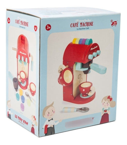 Juego De Cafetera Expresso Maquina De Café Madera Niños 3 A+ 3