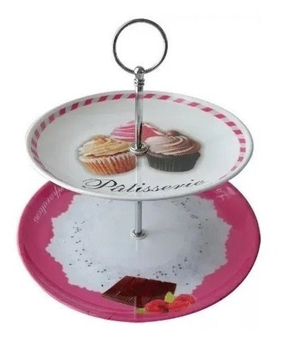 FS Two-Tiered Pastry Plate for Muffins, Lunch, Cupcakes 0