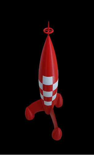 Tintin and Snowy Rocket 3D Print 1.06 Meters Tall 6