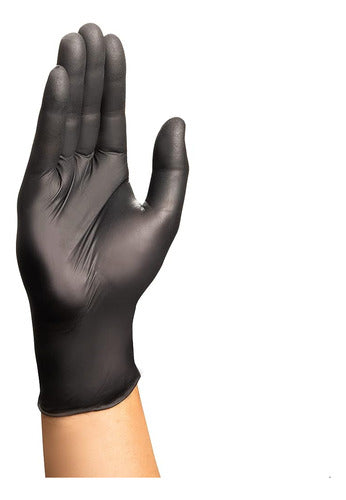 Guantes De Examen De Nitrilo Halyard Black-fire, Sin Polvo, 0