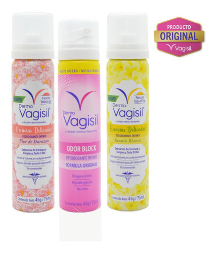 Dermo Vagisil Set X 3u Desodorantes Íntimo Dermo Vagisil 3 Aromas Mujer 1