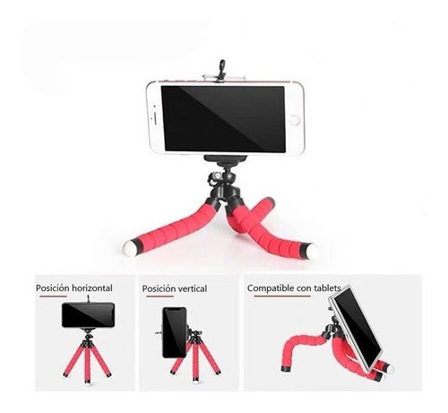 Alitrade Flexible Tripod 18 Cm Stand Adapter for Cell Phones and Tablets 3