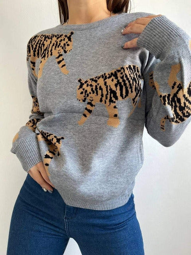 Beautiful Leo Thick Knit Sweater for Women 12