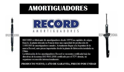 Record Kit Amortiguadores Trasero Fiat Tipo 1.6 / 1.8 1