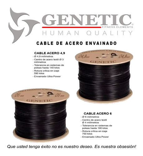 Genetic 5 Guardacabo 1/8 Acero Galvanizado Maquinas Gimnasio 6