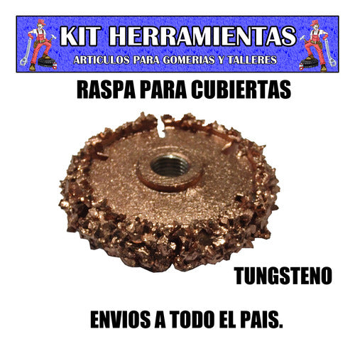 KIT HERRAMIENTAS Tungsten Grinding Disc for Tire Repair - Coarse Grain 1