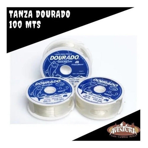 Dourado Tanza Nylon Monofilamento 0.30 Mm Transparente Pesca 1