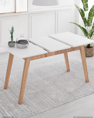 Scandinavian Nordic Extendable Dining Table 120 to 160 cm 1