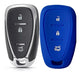 Silicone Steering Wheel Cover + Key Case Chevrolet Cruze Blue 4
