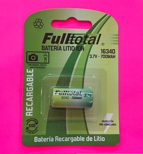 Cargador Pilas Cr123a 123 Micro Usb + Pila Recargable 123 1