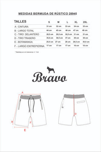 Bravo Jeans Bermuda Rustico Con Cierres, Azul Noche, 3XL 7