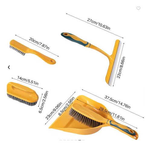 Set of 5 Pieces Cleaning Kit Brushes Dustpan and Mini Dustpan 1