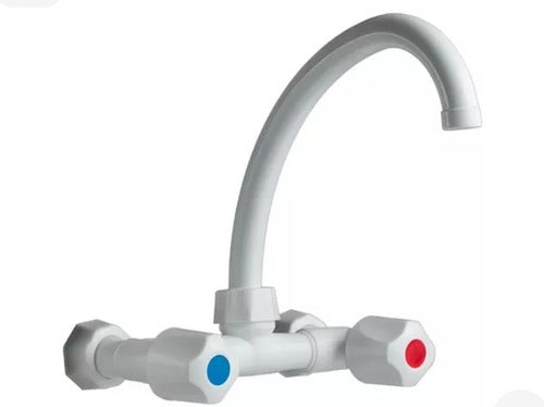 Ginyplast Wall Mount Two-Water Plastic Faucet 0