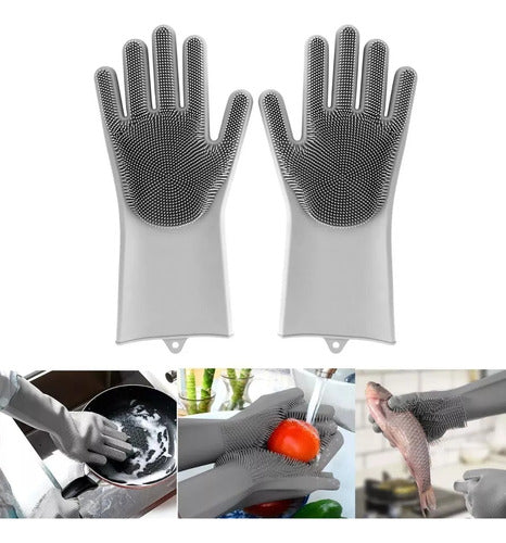 Geko Premium Silicone Dishwashing Gloves for Kitchen and Bathroom 4