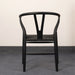 Welaman Wishbone Dining Chair Beech Wood and Black Rattan Seat 3