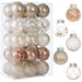 Bstdecor 30 Elegant Christmas Tree Balls 60mm - Champagne 0