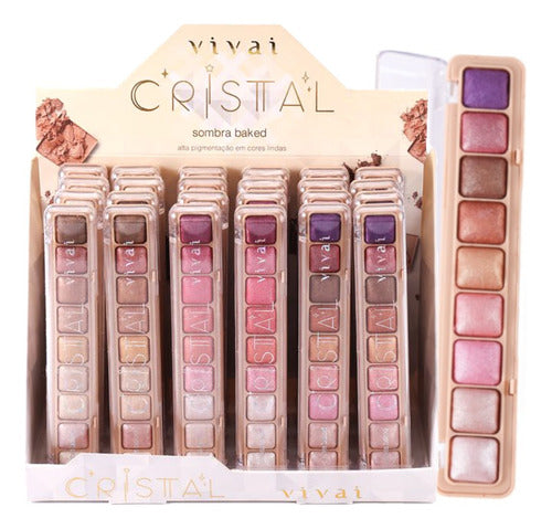 24 Paleta De Sombras Baked Cristal 4109 Vivai Atacado Sj 0