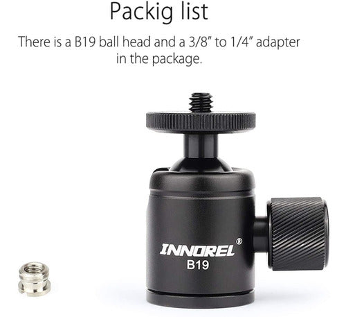 Innorel B19 Mini Tripod Ball Head 7