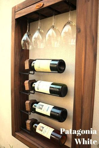 Wine Cellar Cava with Wooden Glass Holder for 4 Bottles 2